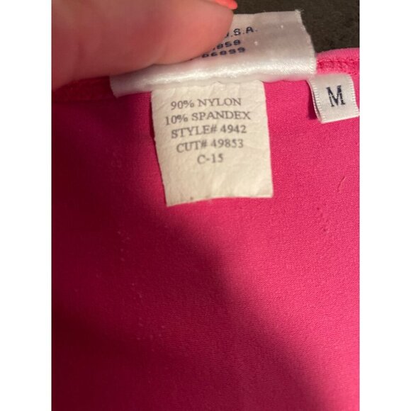 Vintage 90s Lilys Pink Sleeveless Tennis Sparkle Round Neck Tank Top Sz M - Picture 8 of 9